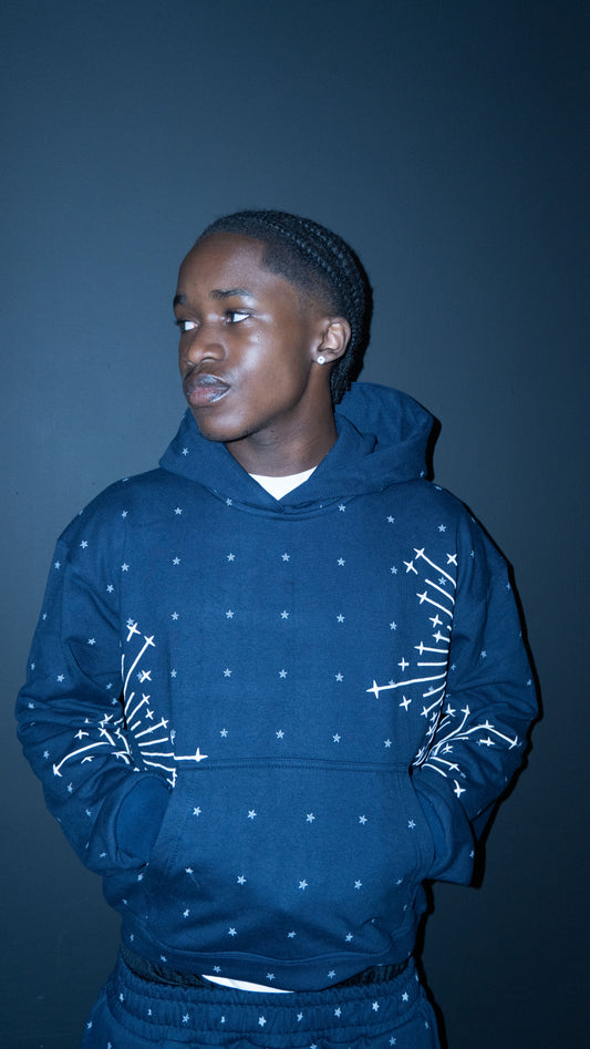 Shooting Stars Midnight Hoodie - UNISEX
