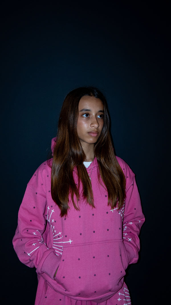 Shooting Stars Rose Hoodie - UNISEX